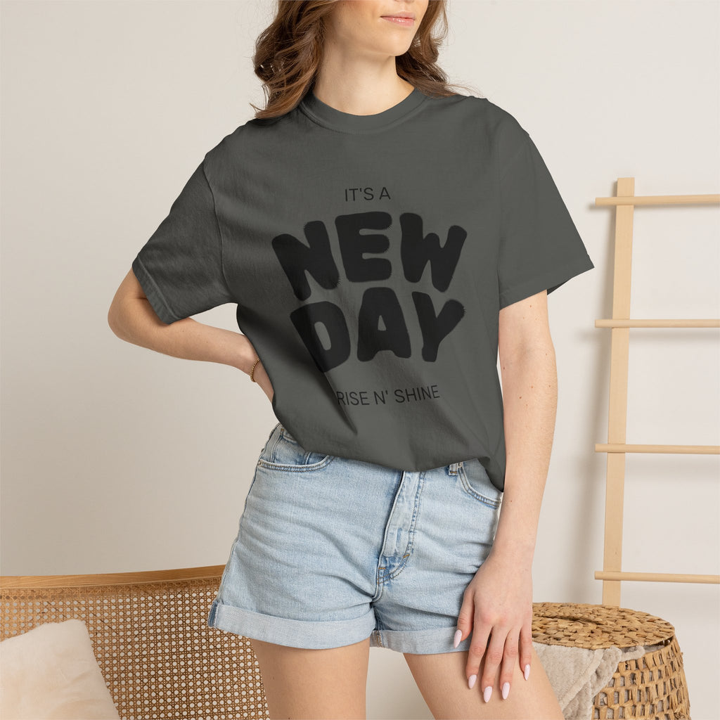 "New Day, New Shine" Oversized Graphic Tee