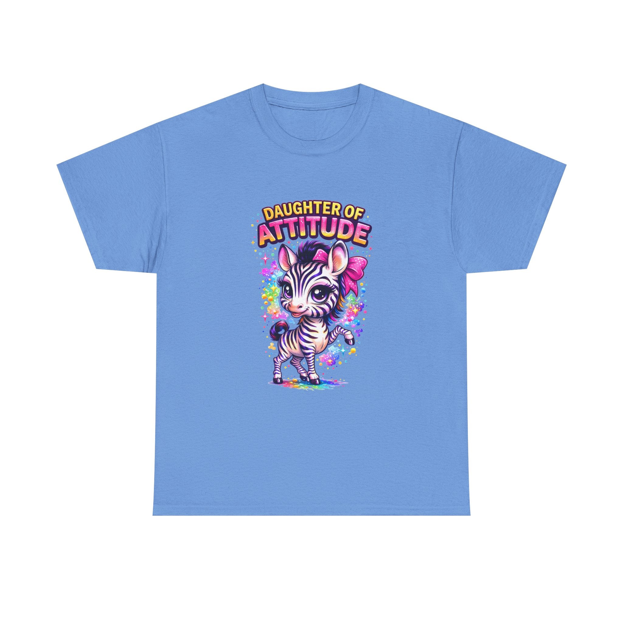 Kids T-Shirt — "Daughter of Attitude" Cute Zebra Graphic Tee for Girls
