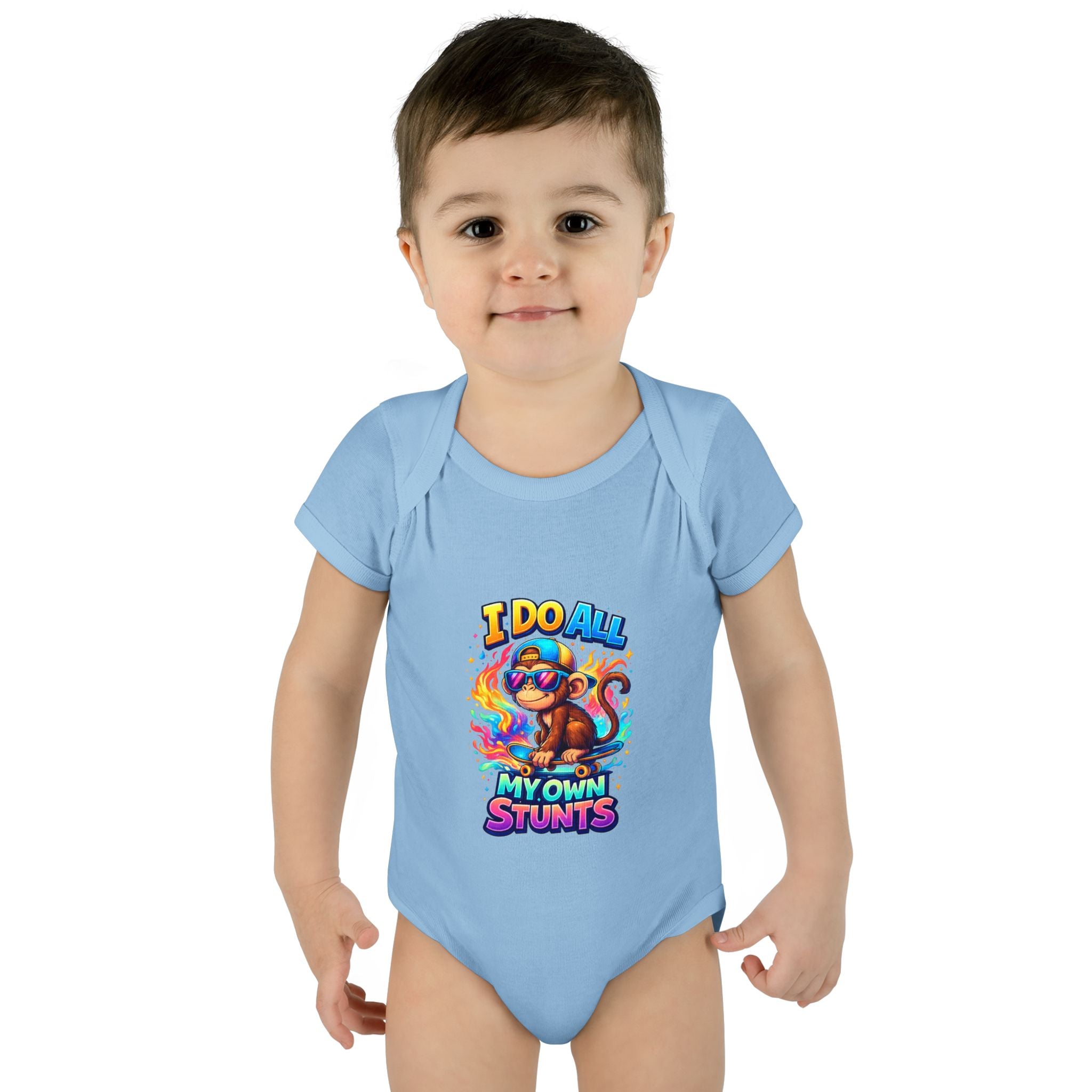 Baby Bodysuit — I Do All My Own Stunts Cute Monkey Infant Onesie