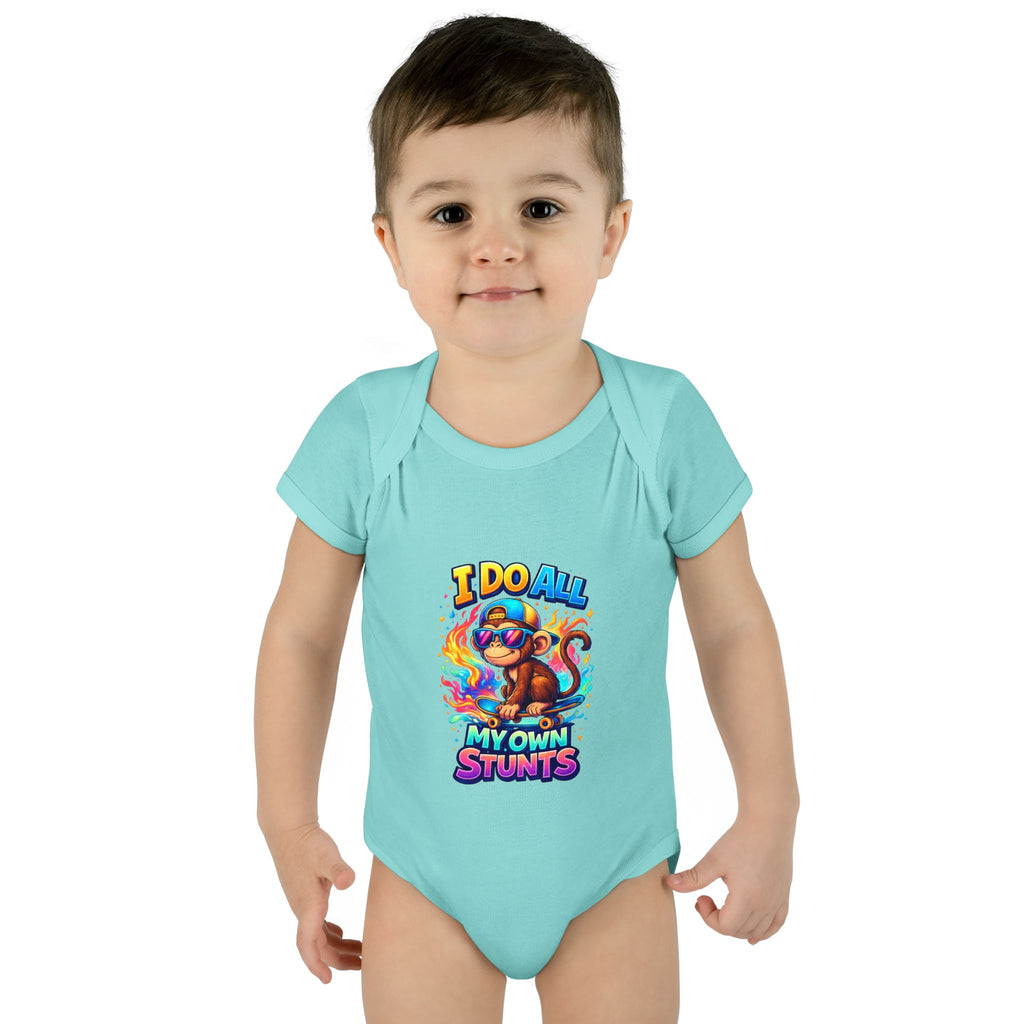 Baby Bodysuit — I Do All My Own Stunts Cute Monkey Infant Onesie