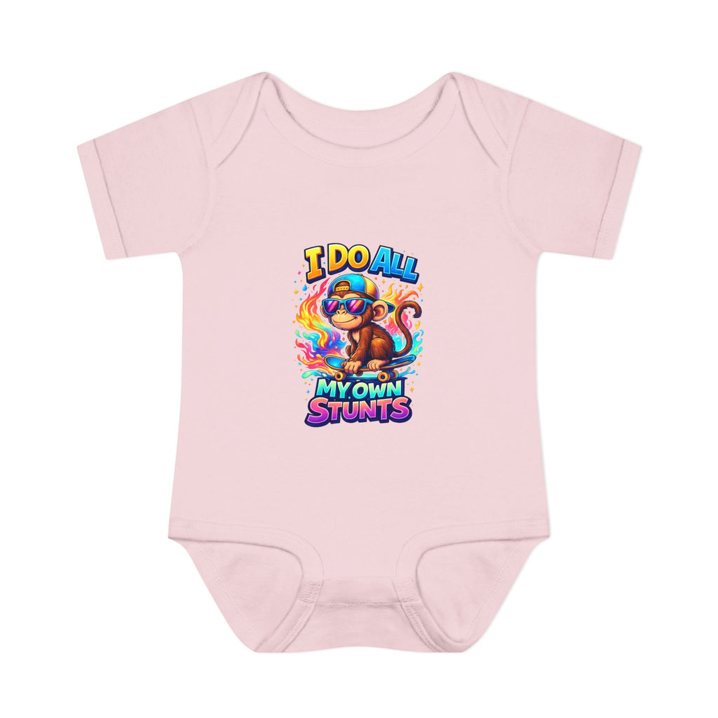 Baby Bodysuit — I Do All My Own Stunts Cute Monkey Infant Onesie