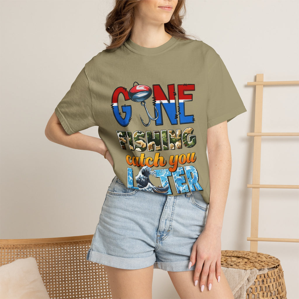 Fishing T-Shirt — "Gone Fishing, Catch You Later" Graphic Tee