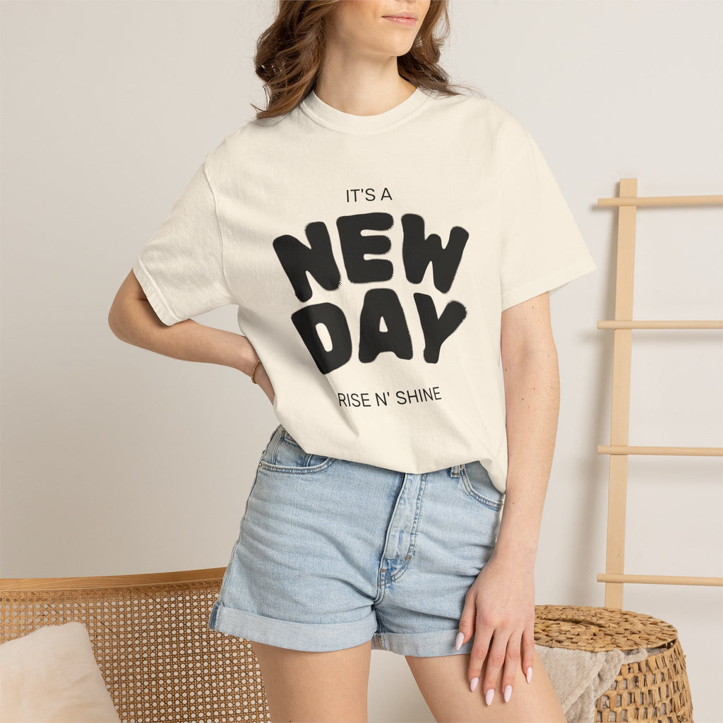 "New Day, New Shine" Oversized Graphic Tee