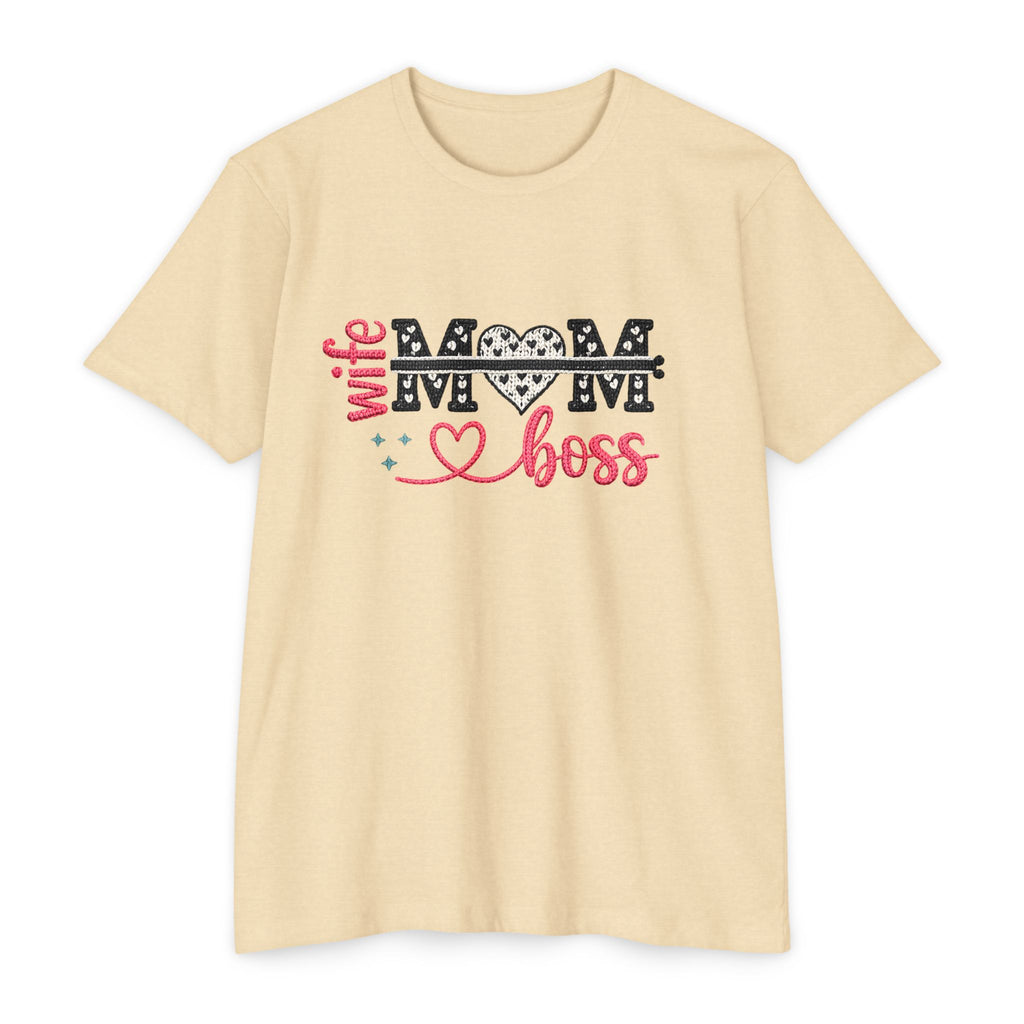 Mom Boss T-Shirt — "Wife Mom Boss" Graphic Tee for Mothers