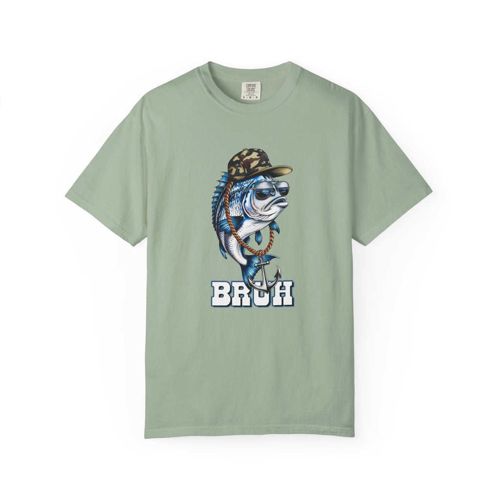 Cool Marlin Fishing Tee | Bruh Camo Hat Graphic