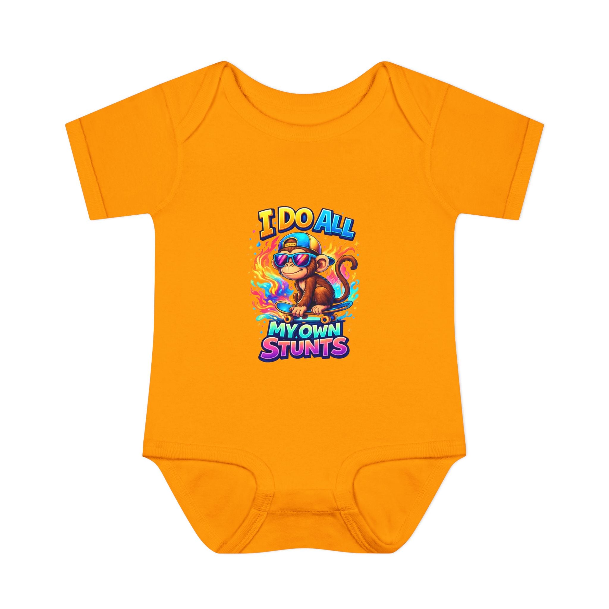 Baby Bodysuit — I Do All My Own Stunts Cute Monkey Infant Onesie