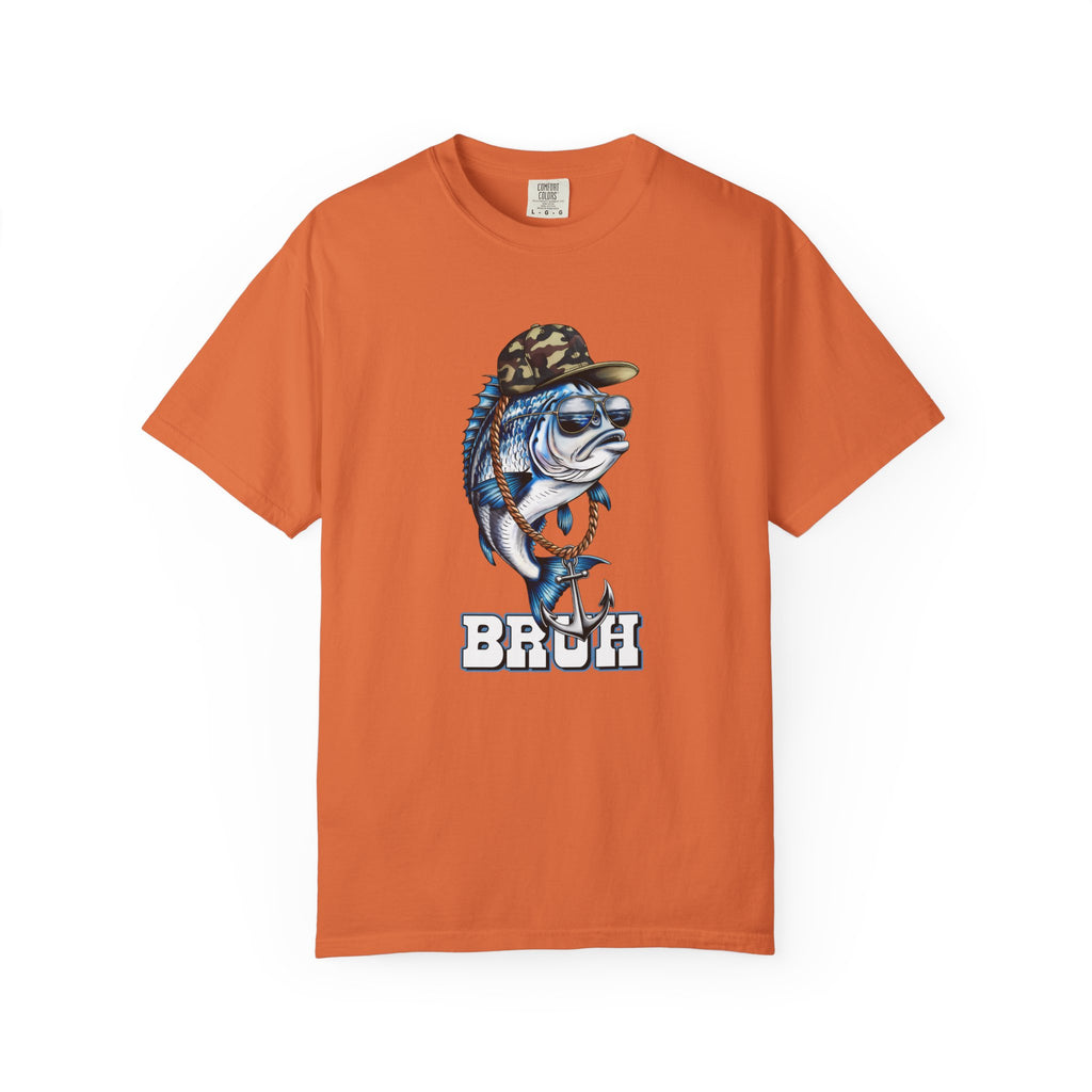 Cool Marlin Fishing Tee | Bruh Camo Hat Graphic