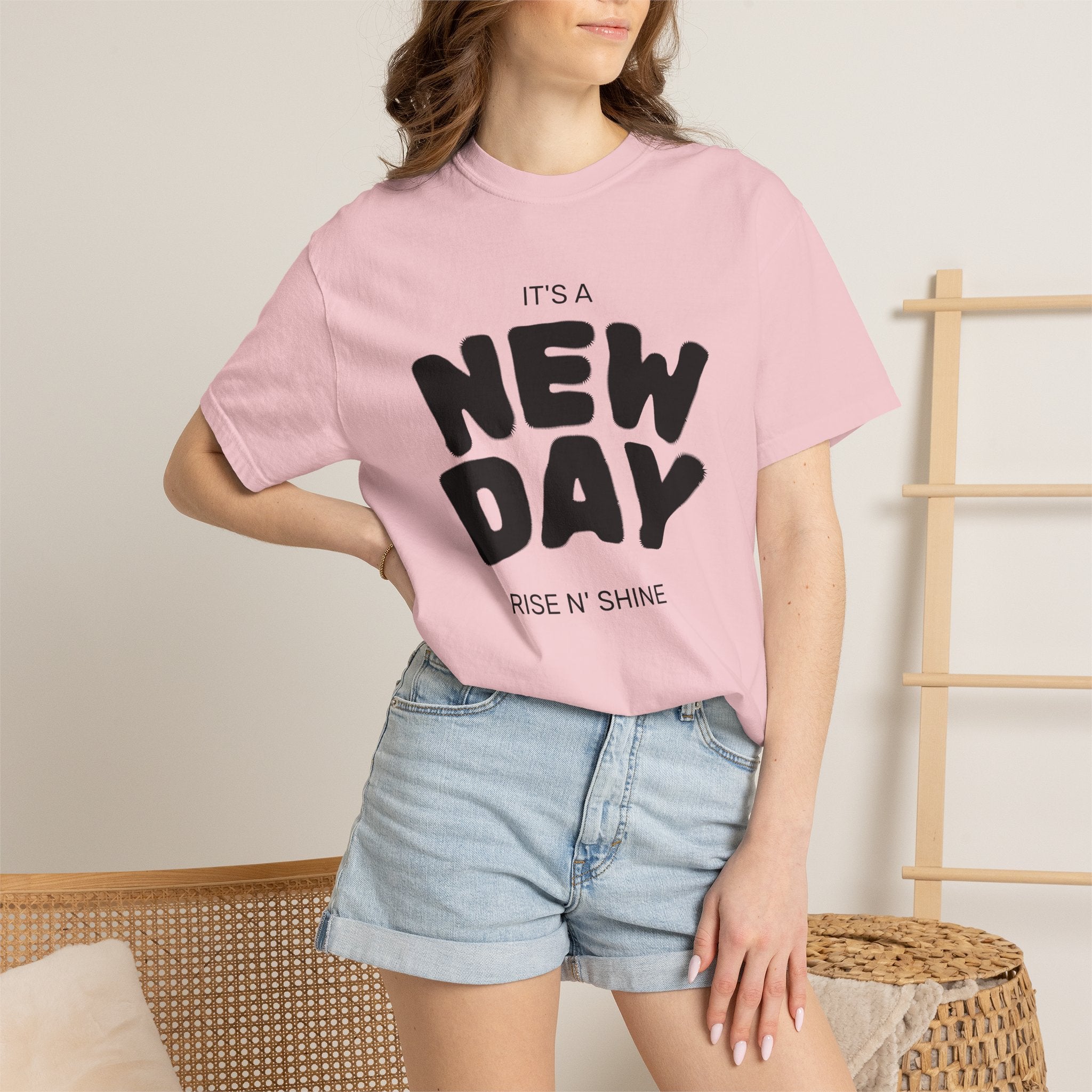 "New Day, New Shine" Oversized Graphic Tee