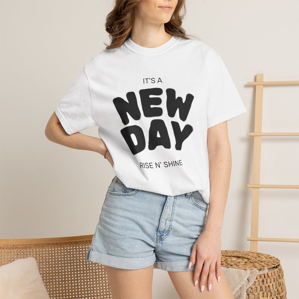"New Day, New Shine" Oversized Graphic Tee