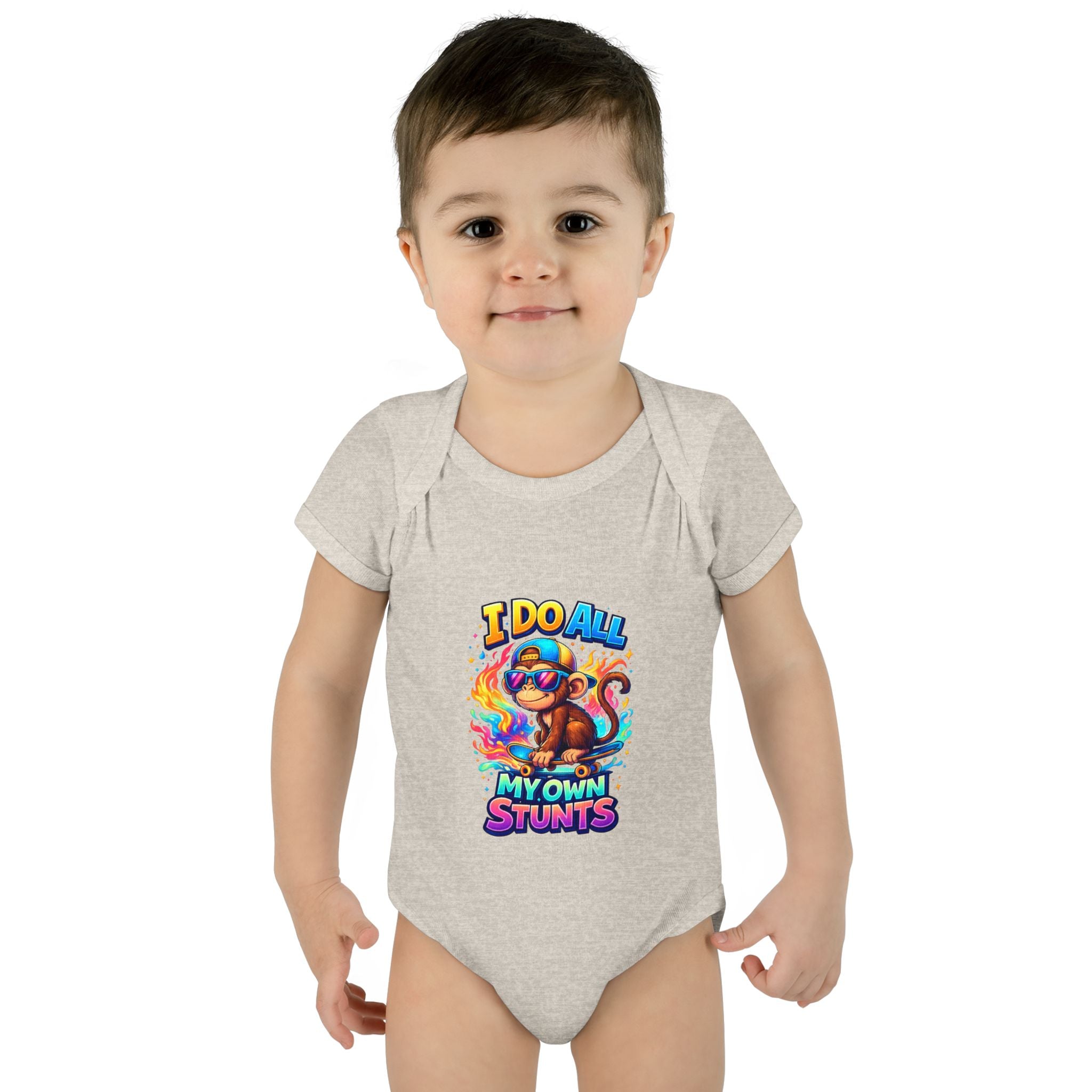 Baby Bodysuit — I Do All My Own Stunts Cute Monkey Infant Onesie