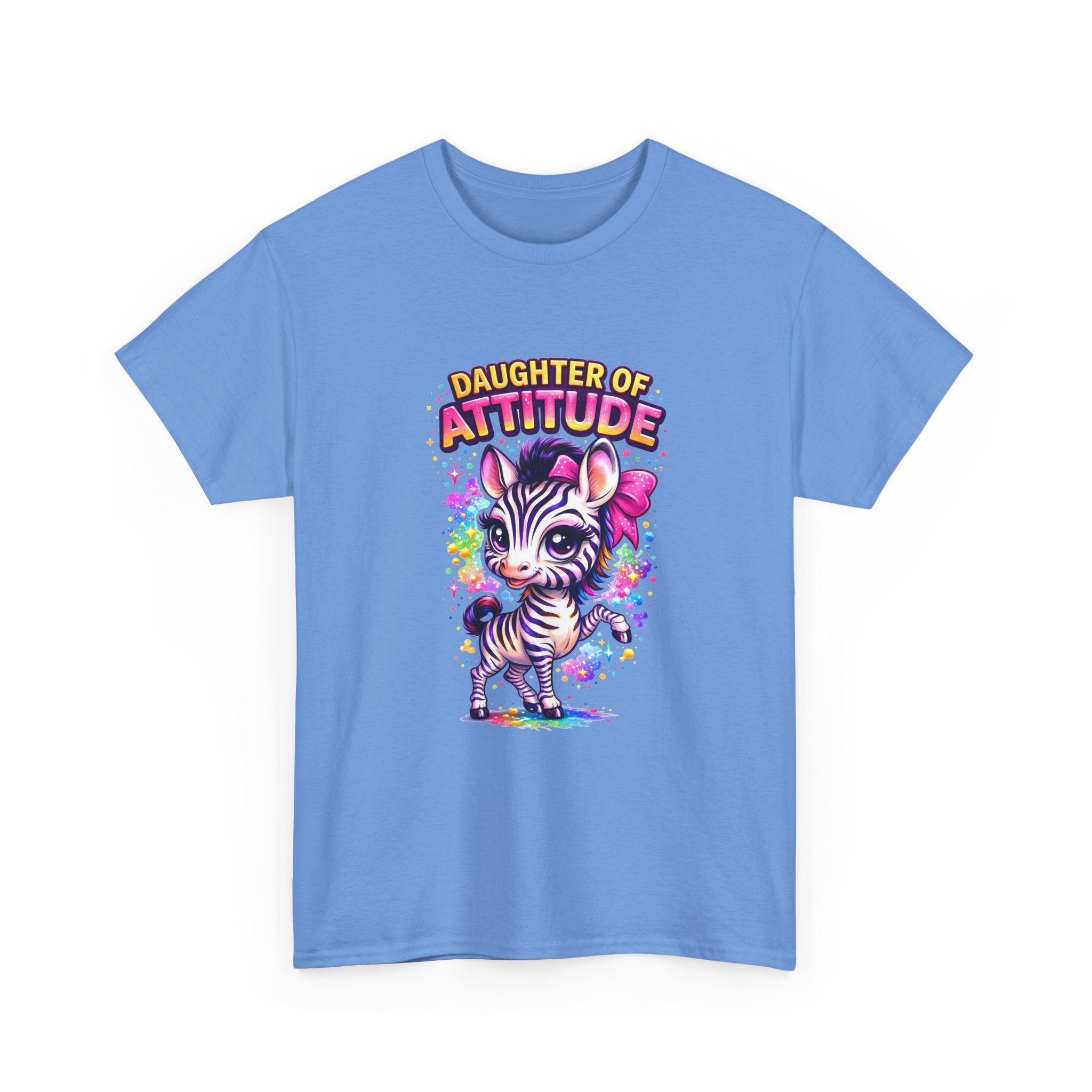 Kids T-Shirt — "Daughter of Attitude" Cute Zebra Graphic Tee for Girls