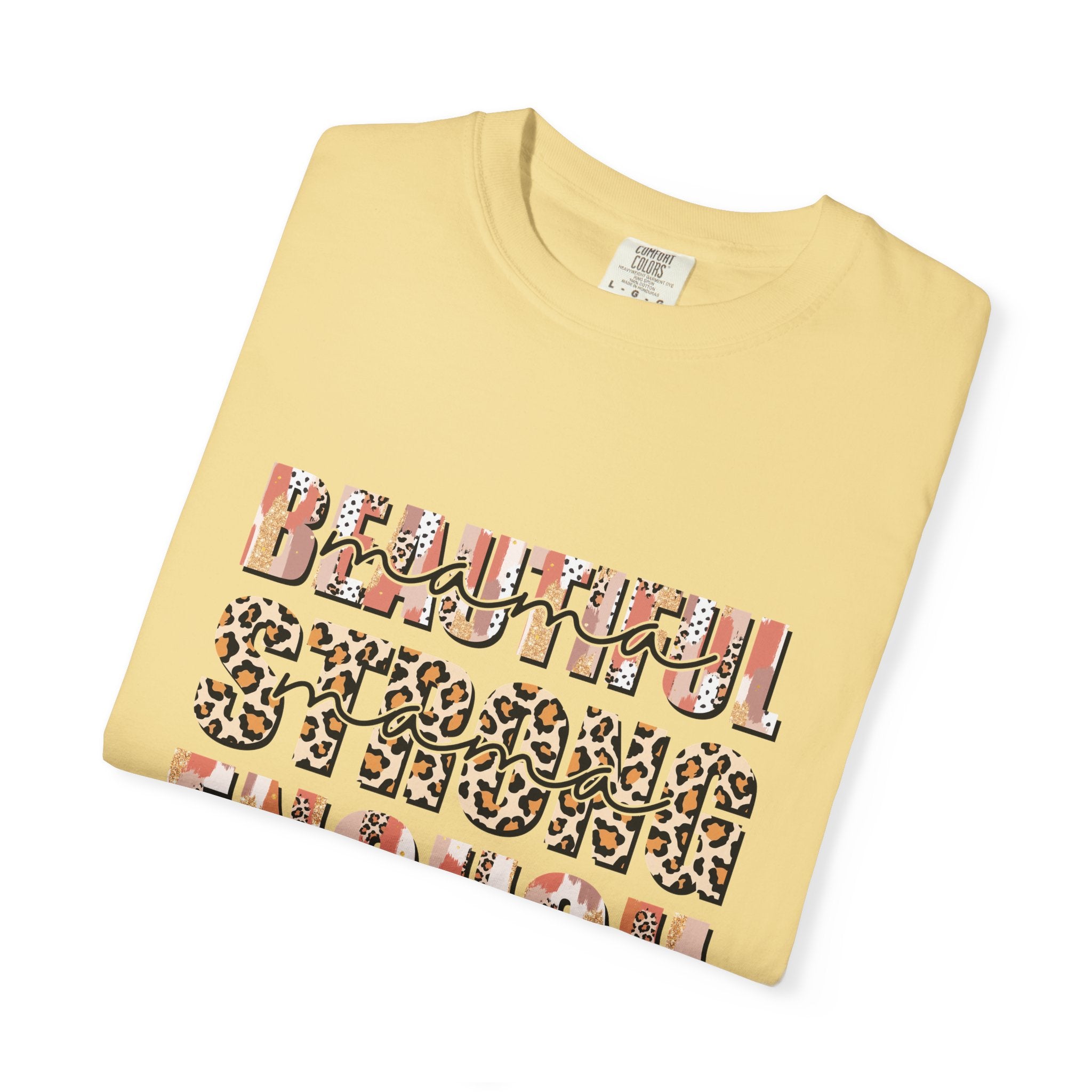 Beautiful Strong Enough T-Shirt — Leopard & Floral Empowerment Tee