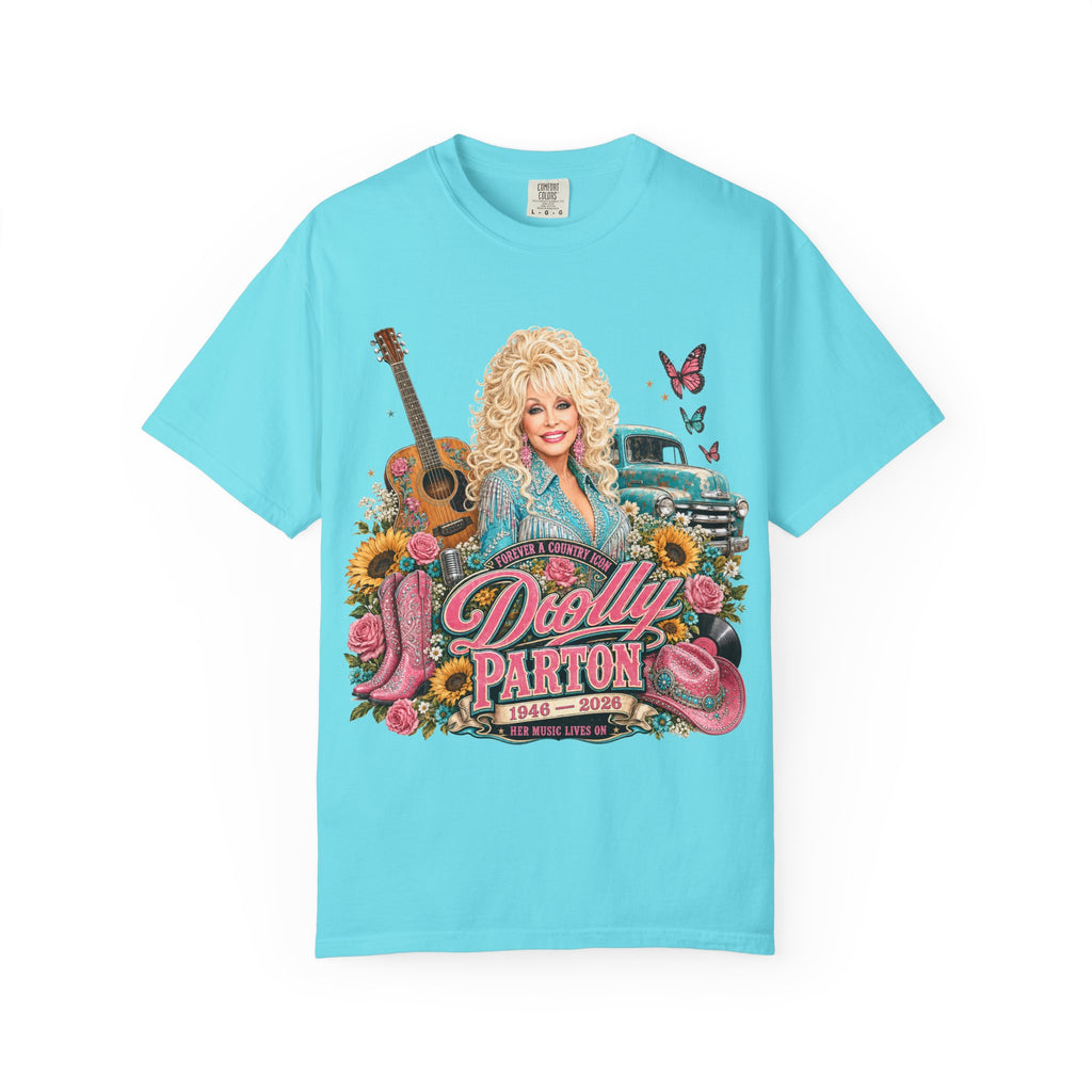 Dolly Parton Tribute Tee — Worn-In Floral Country Graphic