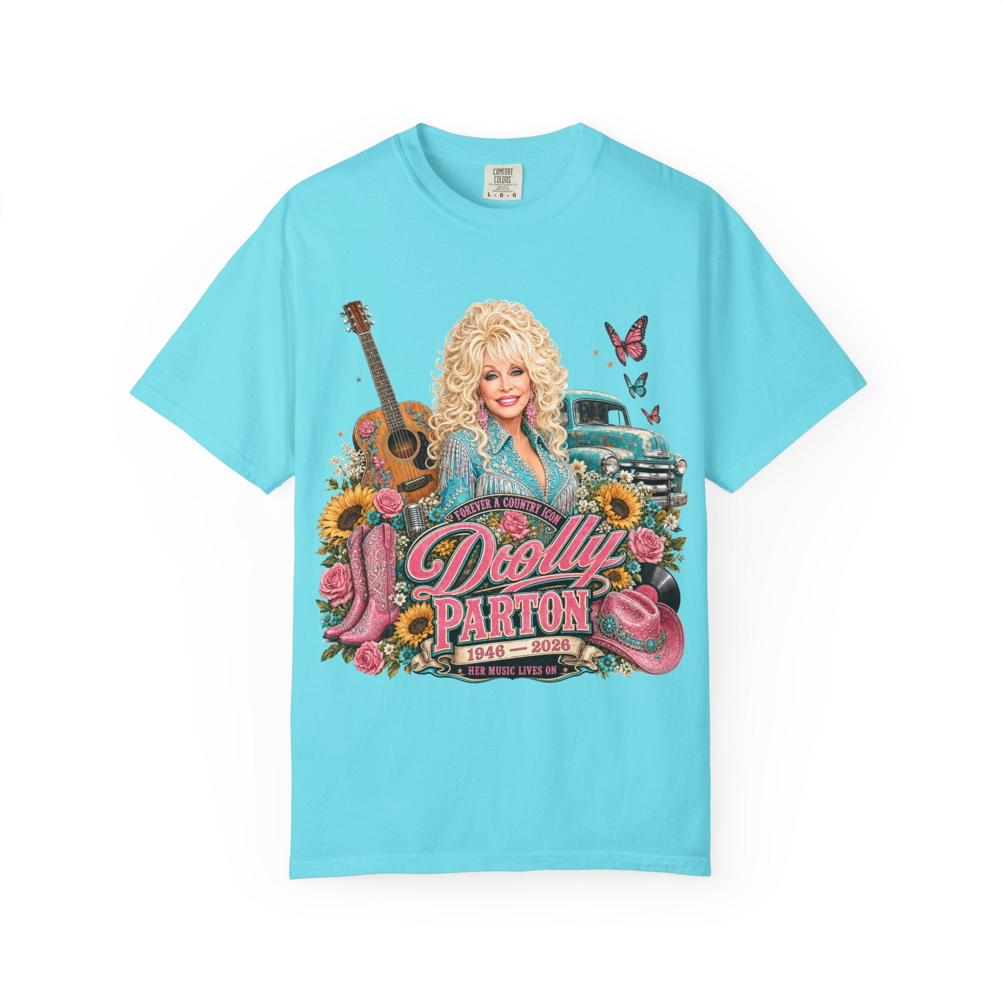 Dolly Parton Tribute Tee — Worn-In Floral Country Graphic