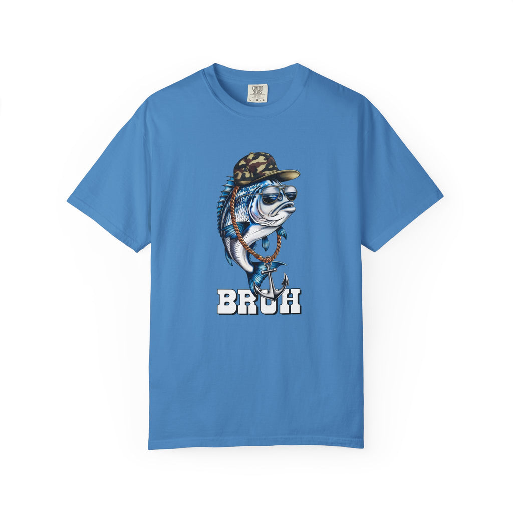 Cool Marlin Fishing Tee | Bruh Camo Hat Graphic