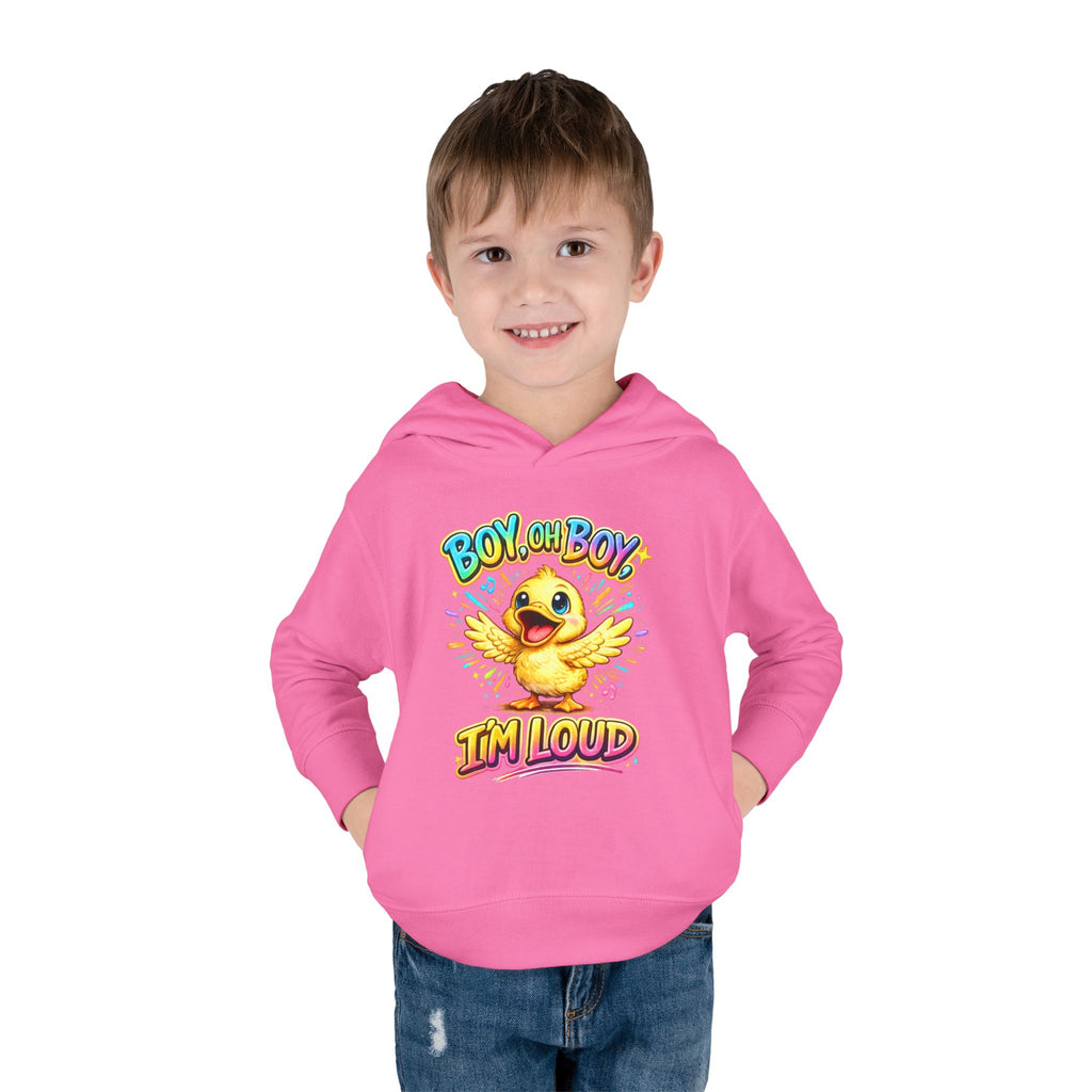 Toddler Hoodie – "Boy Oh Boy I'm Loud" Cute Duck Pullover