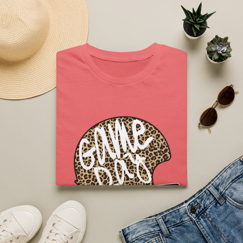 Game Day Leopard Football Helmet T-Shirt