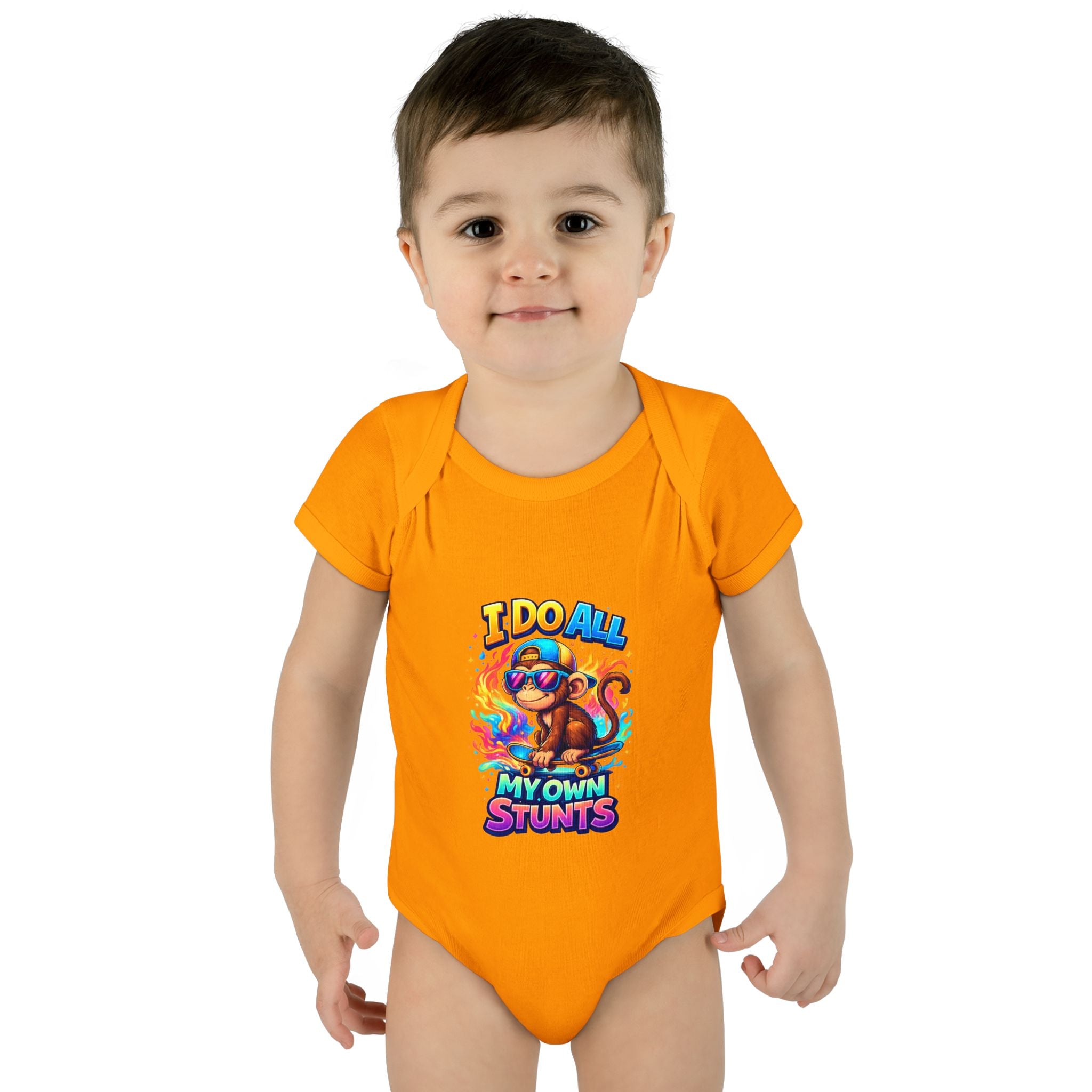 Baby Bodysuit — I Do All My Own Stunts Cute Monkey Infant Onesie