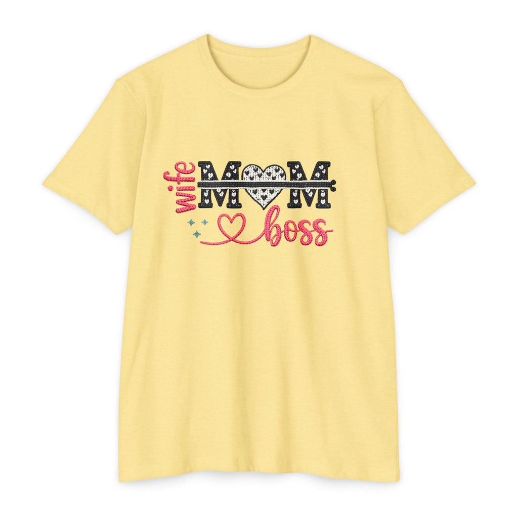Mom Boss T-Shirt — "Wife Mom Boss" Graphic Tee for Mothers