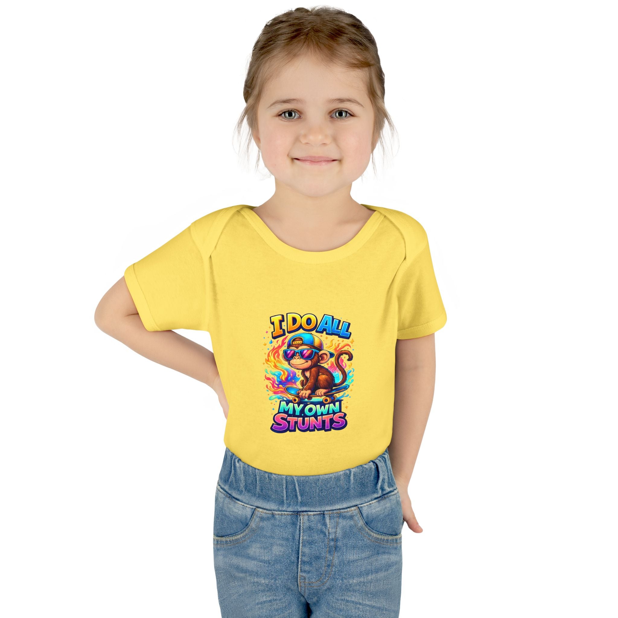 Baby Bodysuit — I Do All My Own Stunts Cute Monkey Infant Onesie