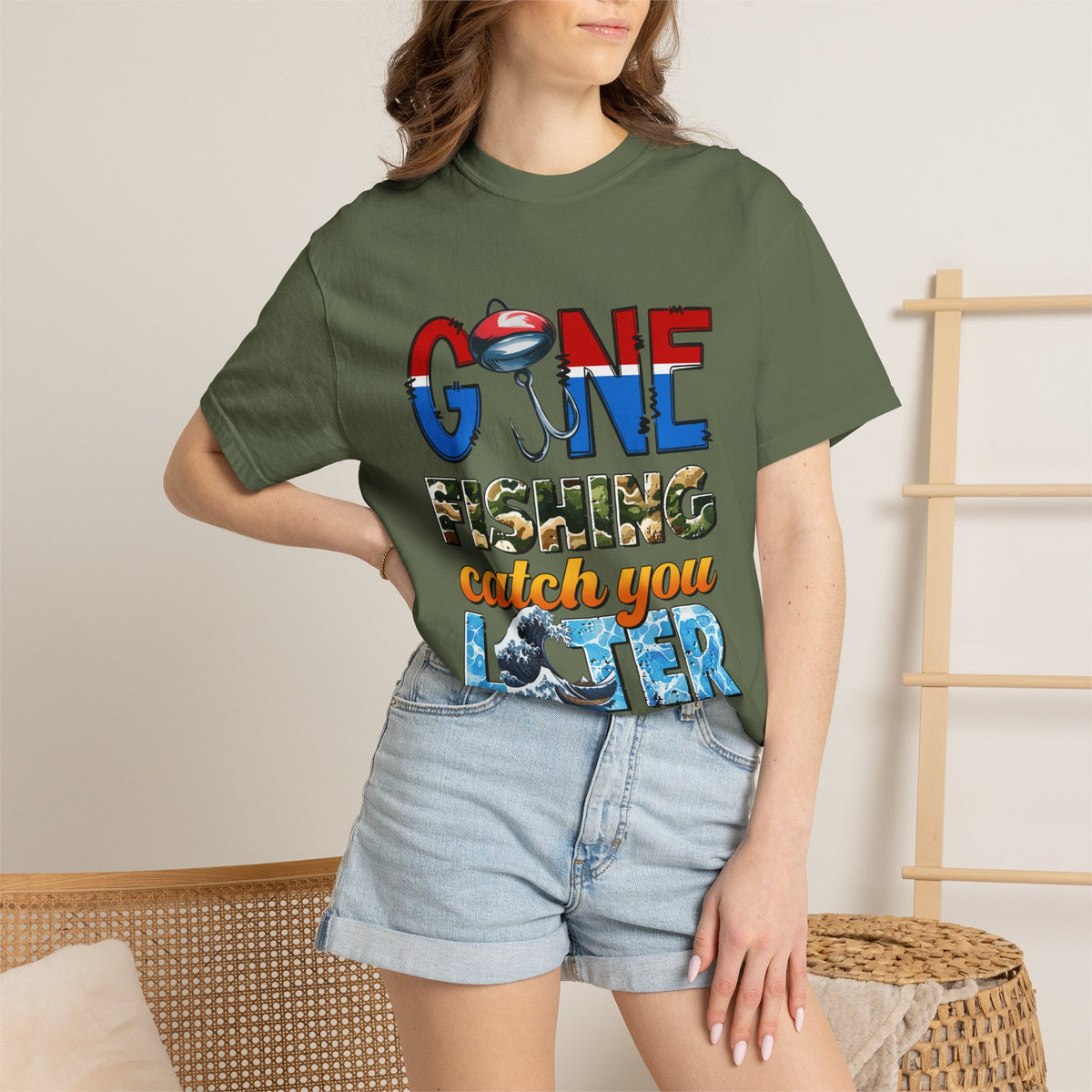 Fishing T-Shirt — "Gone Fishing, Catch You Later" Graphic Tee