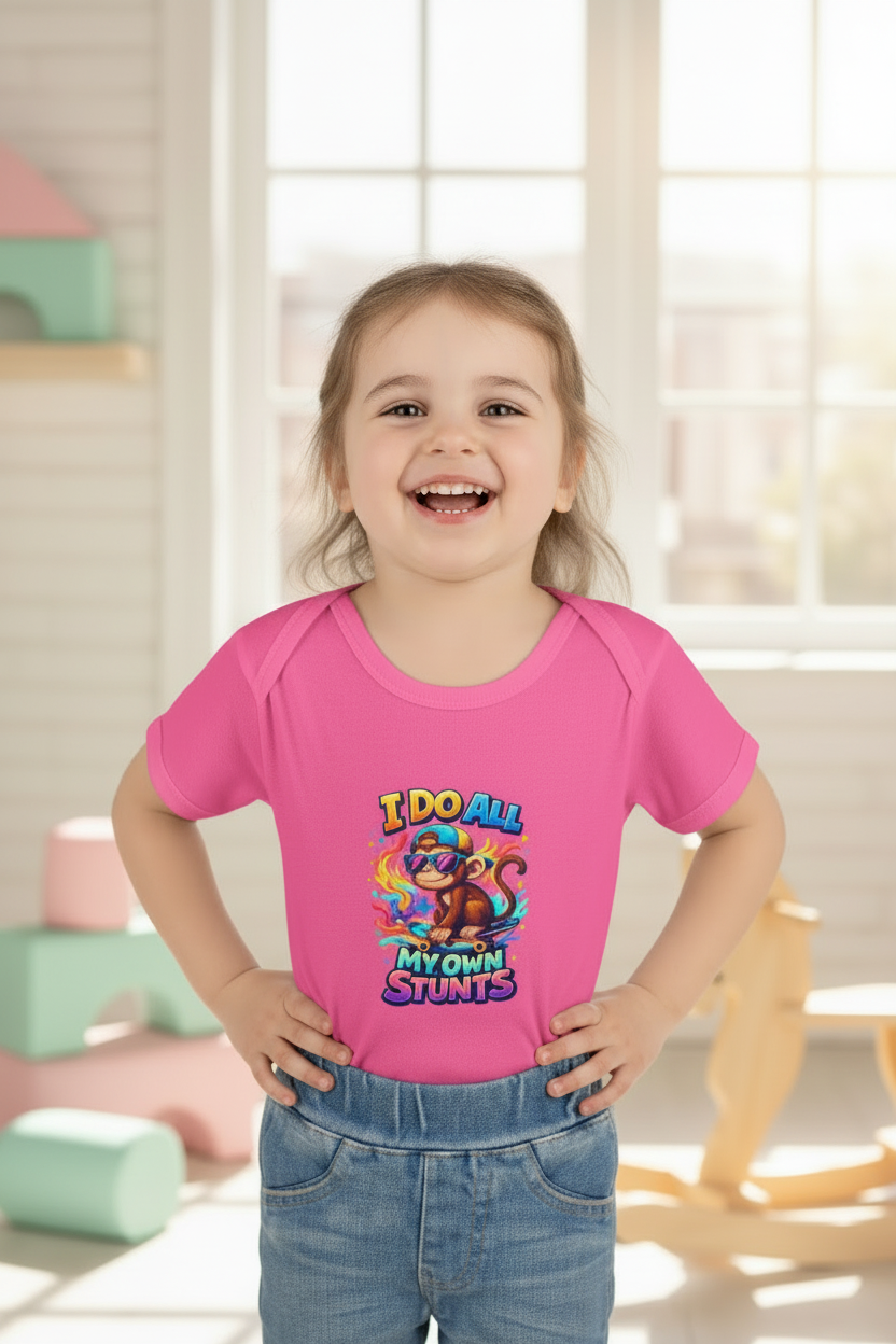 Baby Bodysuit Mockup – Girl Looking Straight